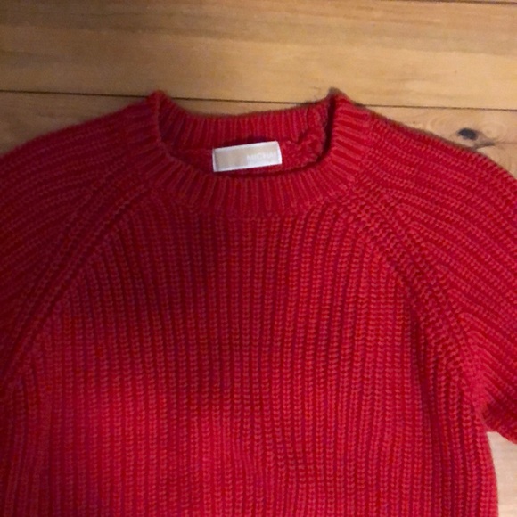 Red crew neck knit sweater - Picture 3 of 3